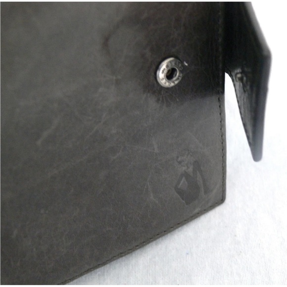 Helen Welsh Wallet Bifold Gray Leather Snap Closure 4"X5" Credit Card ID Slots - Picture 10 of 16